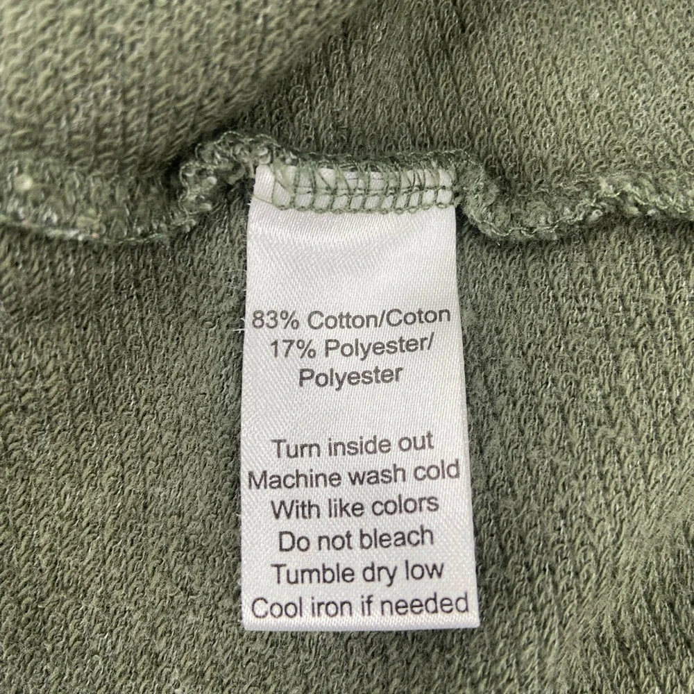 ATM Anthony Thomas Melillo French Terry Zip Hoodie Olive‎ Green Small